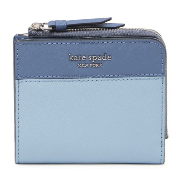 Kate Spade New York Bi-fold Wallet Blue - Picture 1 of 4